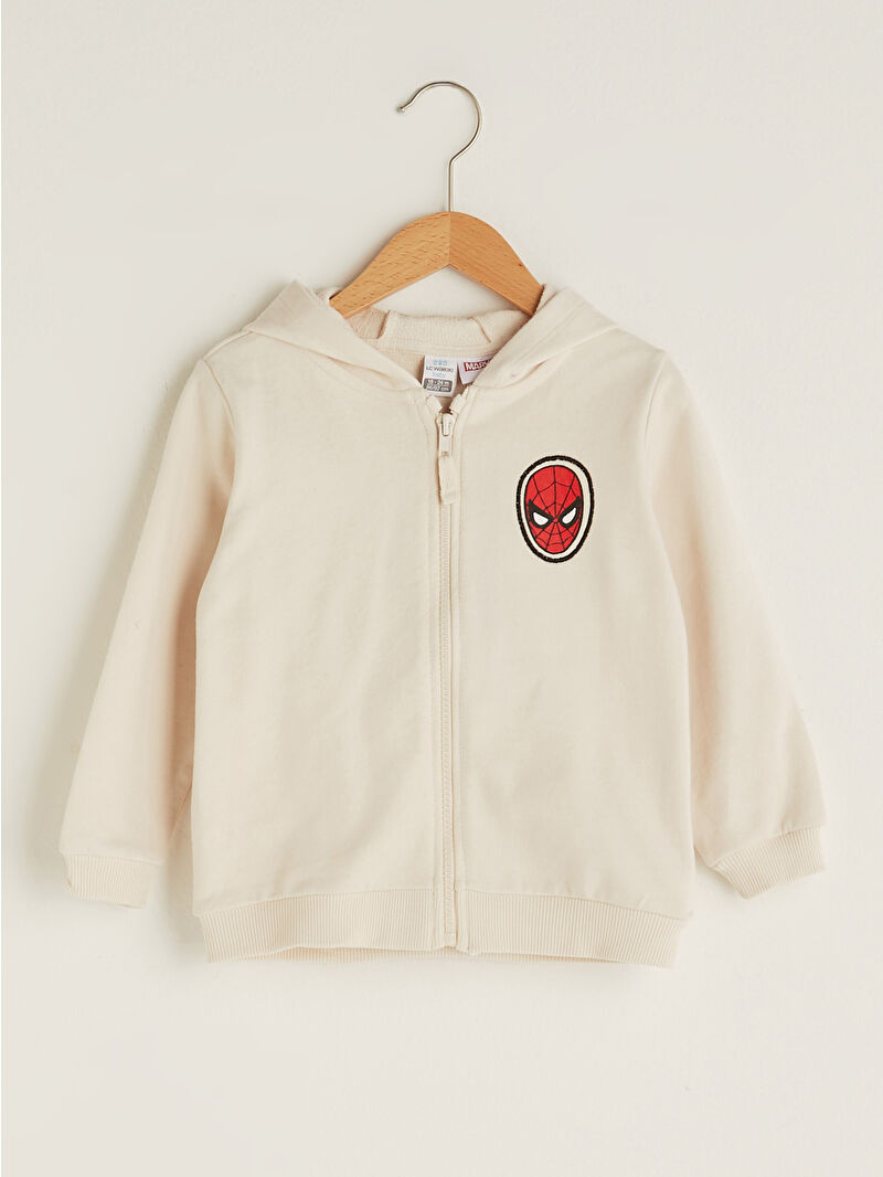 LC Waikiki Hooded Long Sleeve Spiderman Embroidered Baby Boy