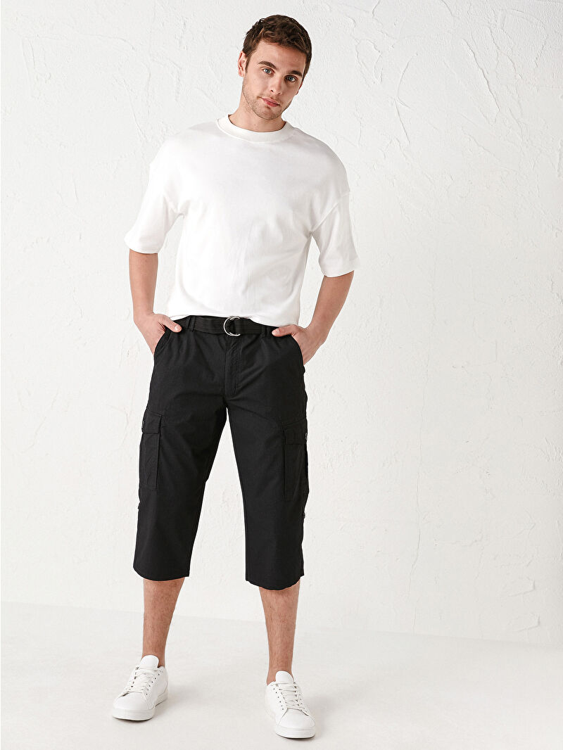 Qmileウェア LCW Casual Standard Pattern Roller Men's Shorts -S1EL28Z8