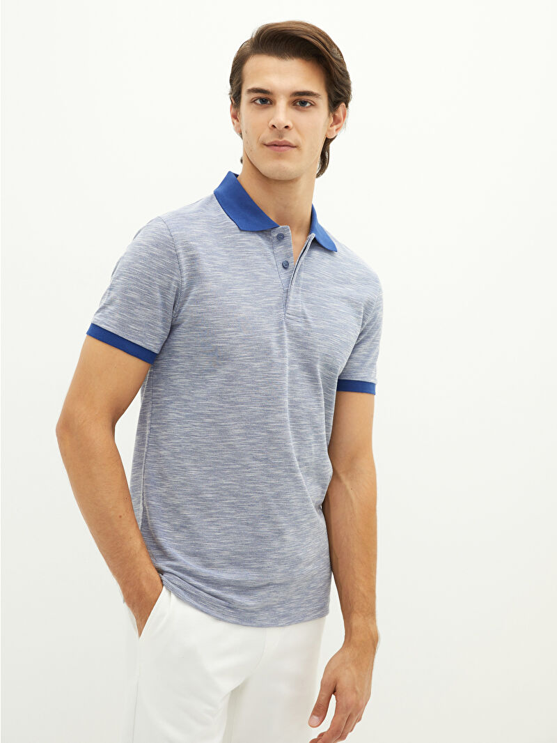 LCWAIKIKI Classic Polo Neck Short Sleeve Patterned Men's T