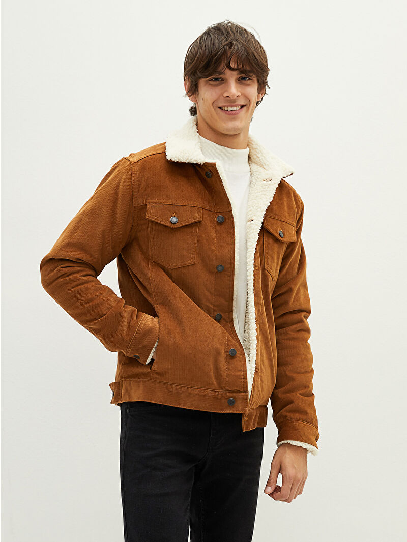 ドナルドのみ　専用 XSIDE Standard Fit Shirt Collar Men's Velvet Coat -W12490Z8