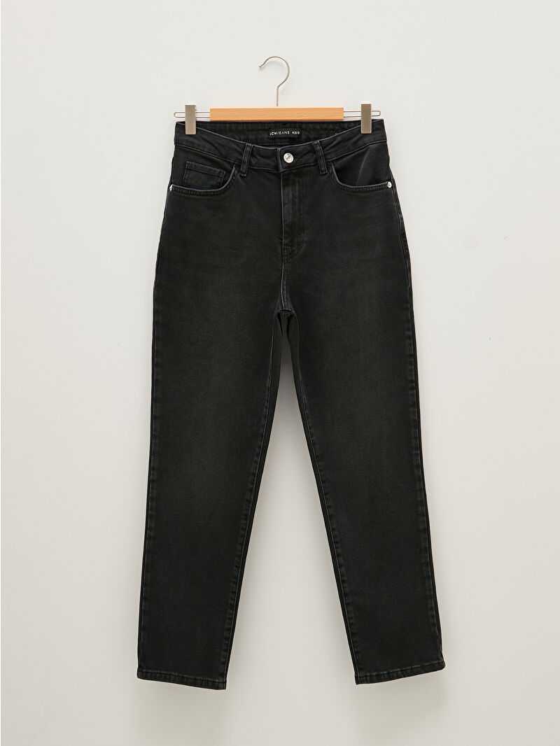 LCW Jeans High Waisted Straight Fit Pocket Detailed Women's