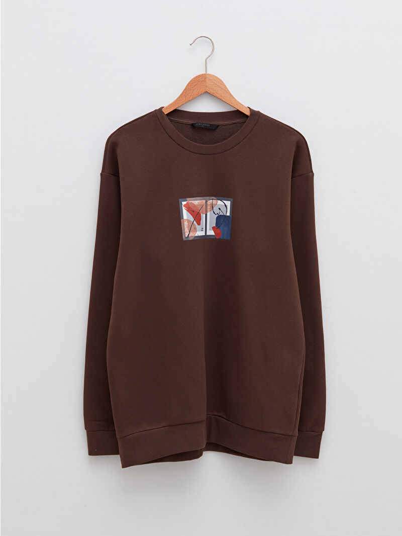 【超特価sale開催】  LC Waikiki Sweatshirt Thick Men's Printed Neck Crew 洗顔料