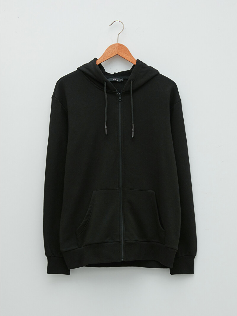 XSIDE Hooded Long Sleeve Men's Zip-Up Sweatshirt - W1H923Z8-CVL
