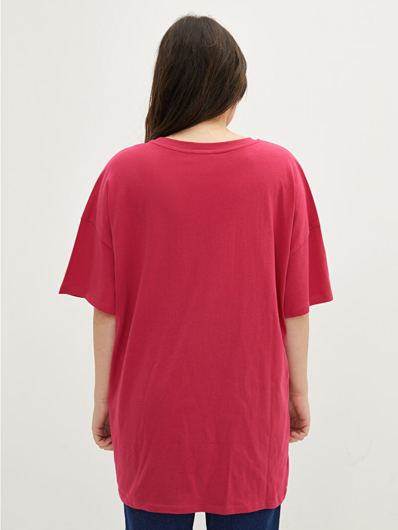 LC WAIKIKI Plus Size Crew Neck Straight Short Sleeve Cotton