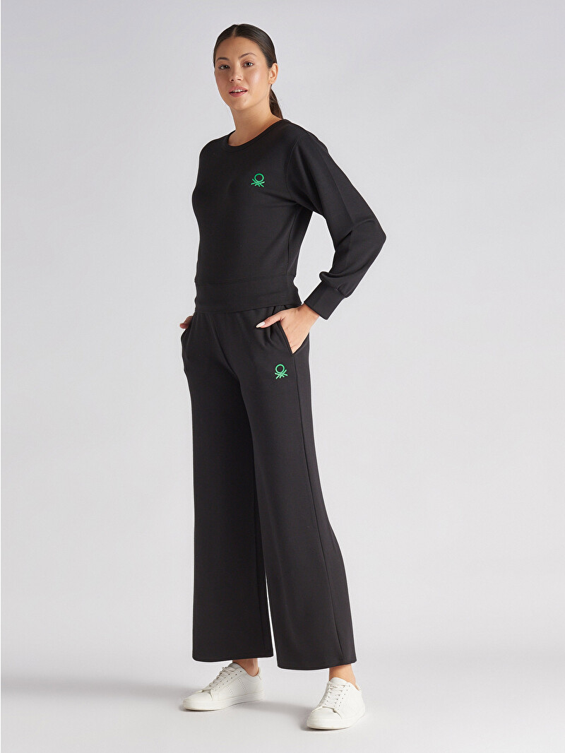 United Colors Of Benetton Elastic Waist Printed Pocket Detailed