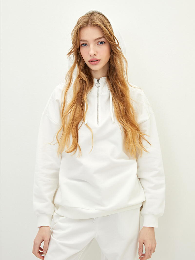 LCW Vision Plain Long Sleeve Women's Hoodie - S2CA65Z8-R9J | LC