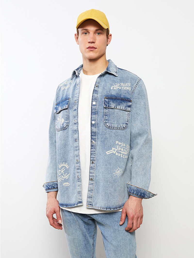 LCW Jeans Standard Fit Men's Denim Jacket - S2DT46Z8-311 - LC Waikiki