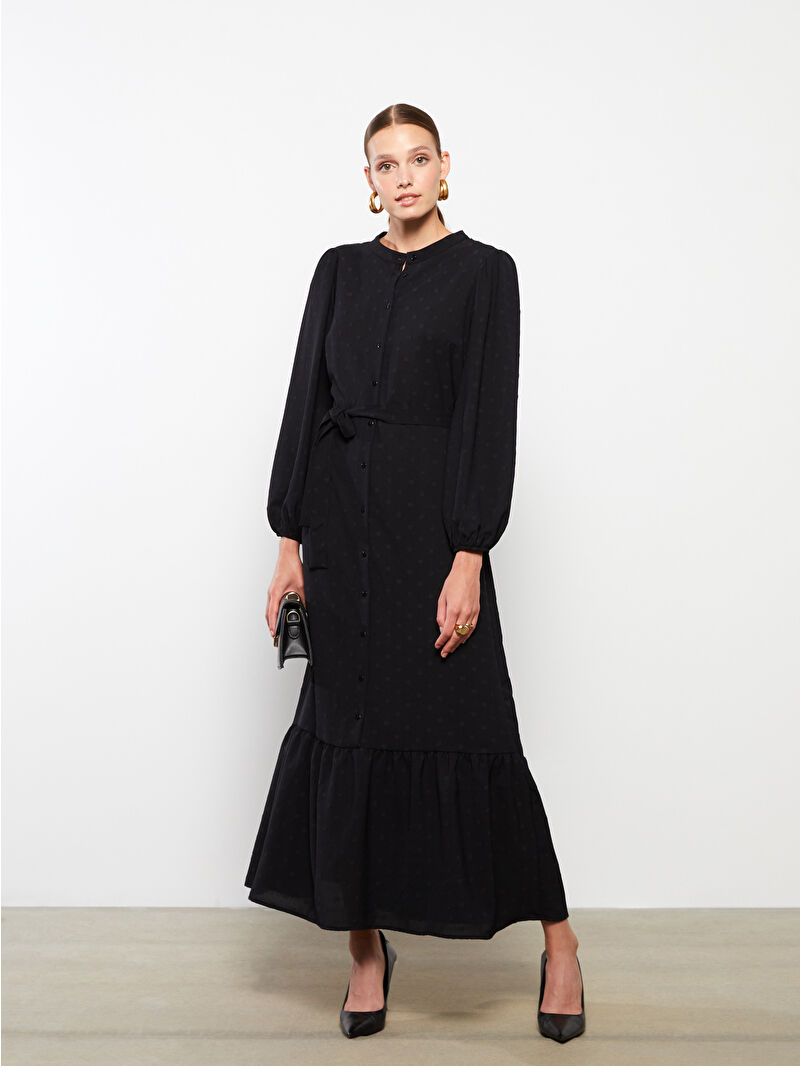 LCWAIKIKI Classic Crew Neck Polka Dot Long Sleeve Women's Shirt