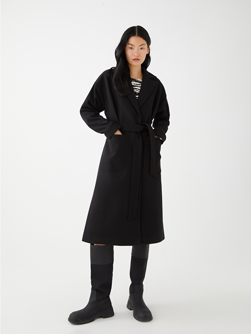 LCW Vision Jacket Collar Women's Cachet Overcoat - W23234Z8-CVL