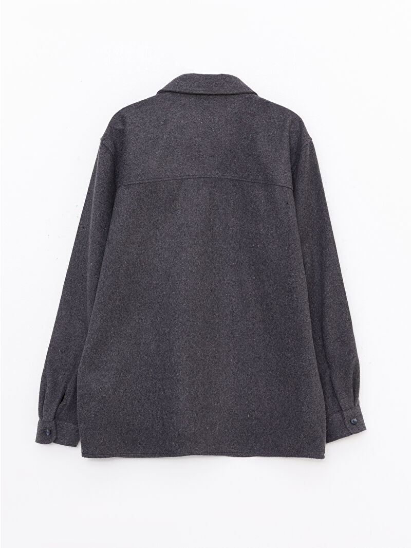 ジャケット・アウター Stone  wool shirts jacket 2000aw XSIDE Relaxed Fit Long Sleeve Men's Shirt Jacket -W26227Z8