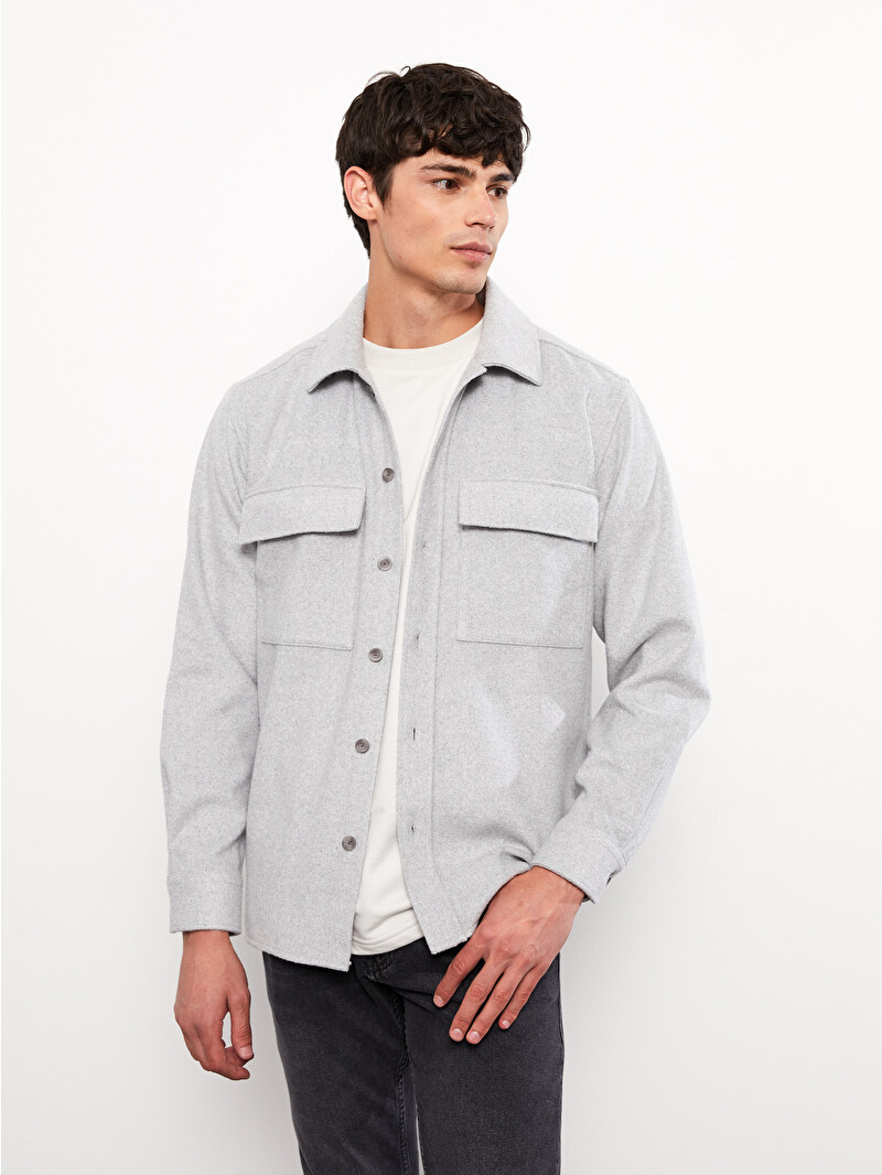 carorie 【LIGHT PADDED SHIRT JACKET】XXL XSIDE Relaxed Fit Long Sleeve Men's Shirt Jacket - W26227Z8-J2B