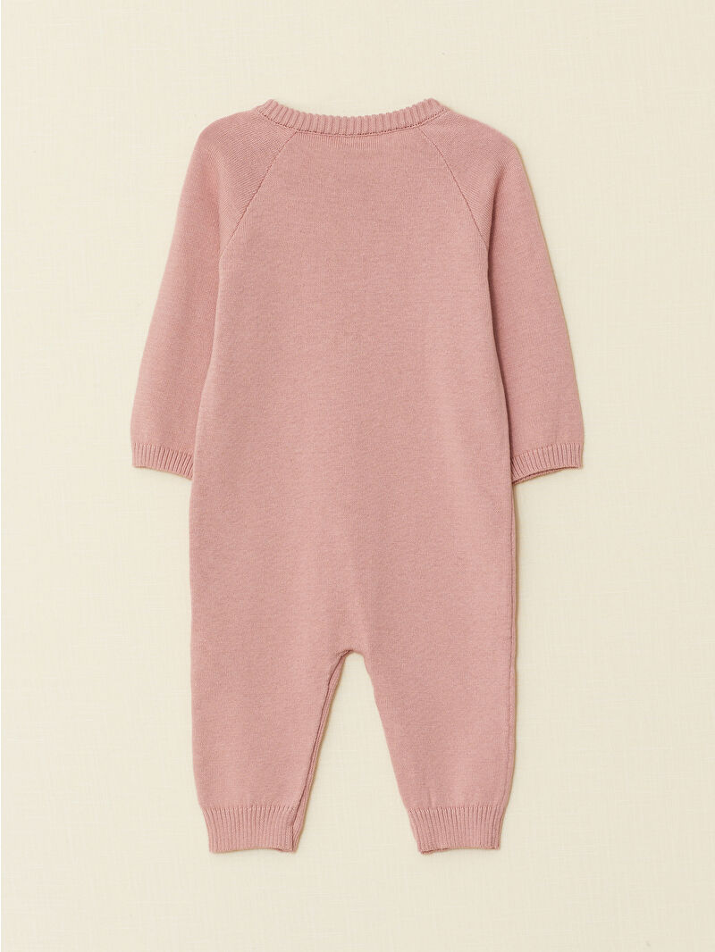 LCW baby Crew Neck Long Sleeve Embroidery Detailed Baby Girl