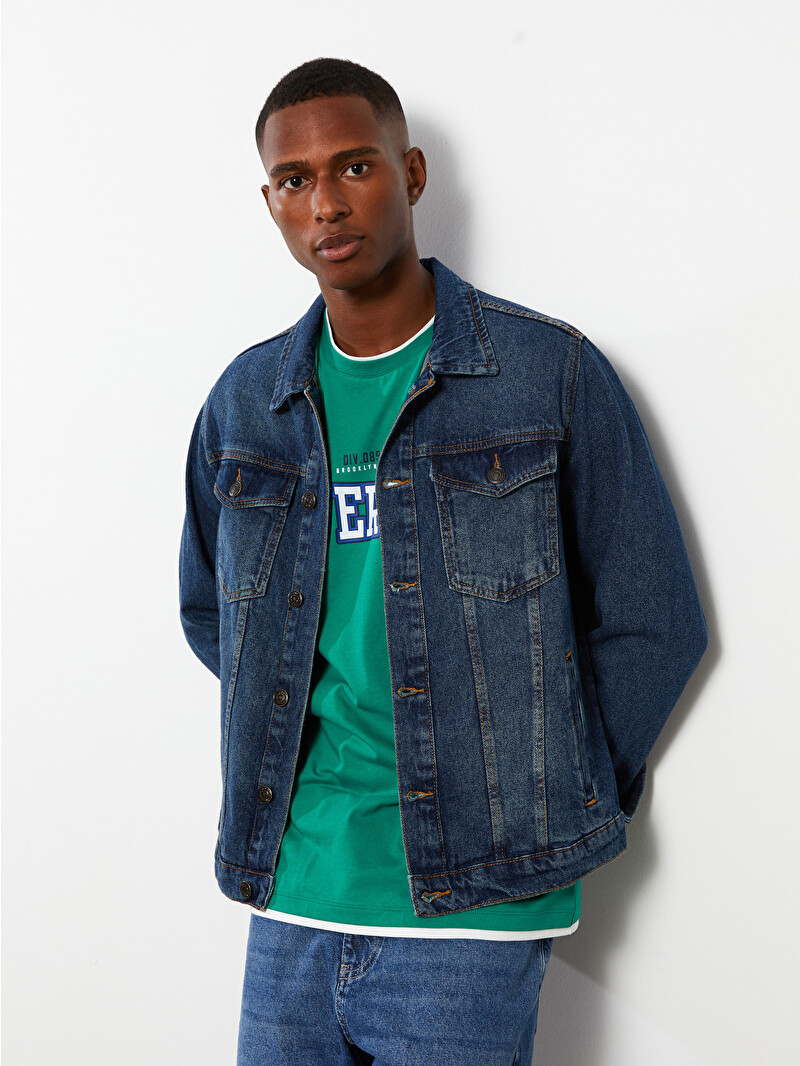 LCW Jeans Standard Fit Men's Denim Jacket - W29043Z8-309 - LC Waikiki