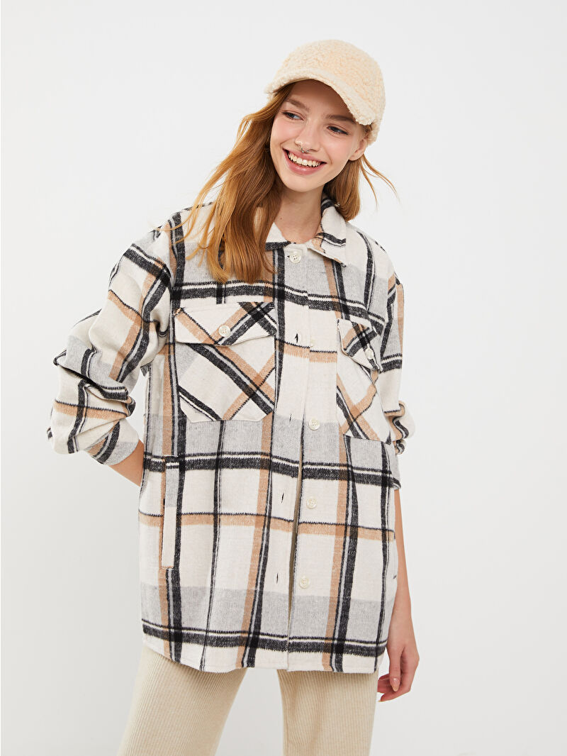 訳あってお買い得！30～80％OFF XSIDE Plaid Long Sleeve Flannel Women Lumberjack Shirt ウェア