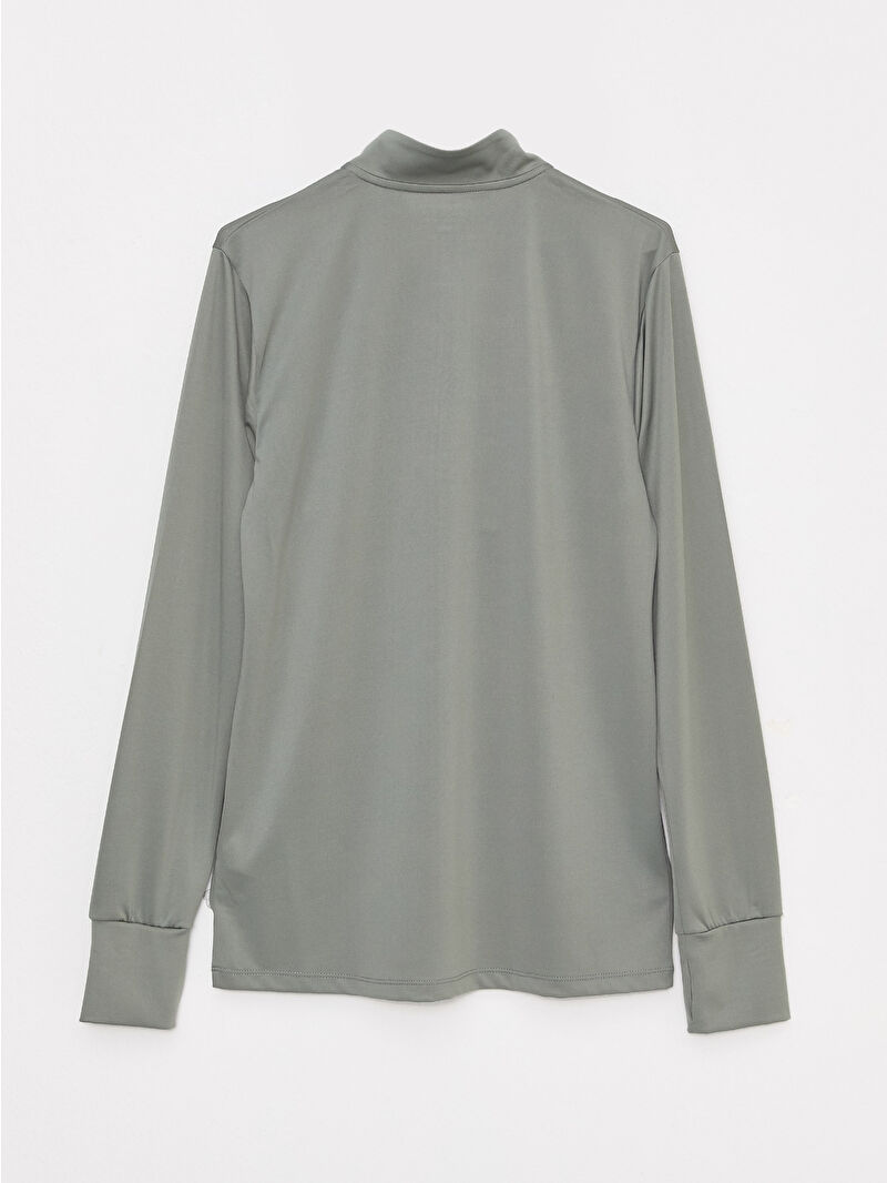 XSIDE ACTIVE Haki Dik Yaka Uzun Kollu Erkek Spor Sweatshirt