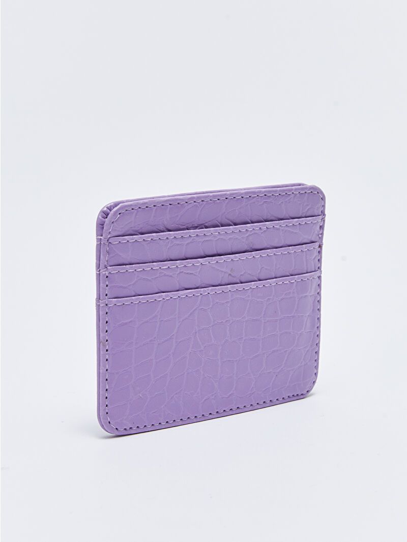 LCW ACCESSORIES Faux Leather Croc Effect Women's Card Holder