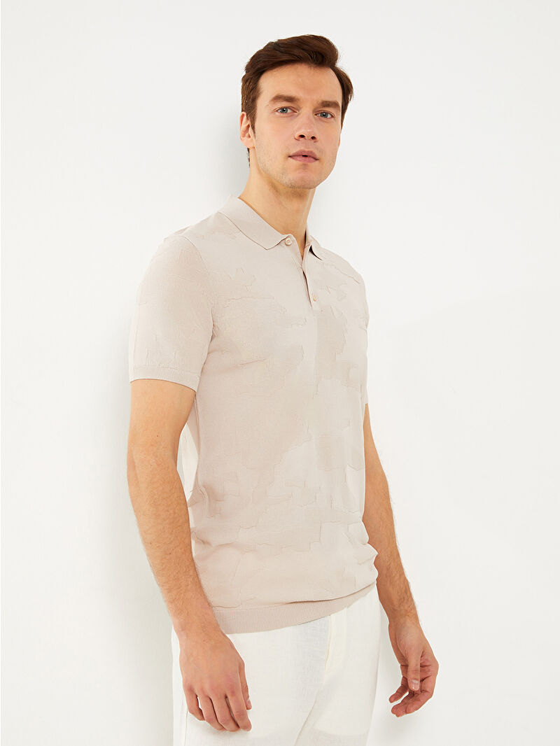 LCW Vision Polo Neck Short Sleeve Men's Knitwear Sweater -S31773Z8