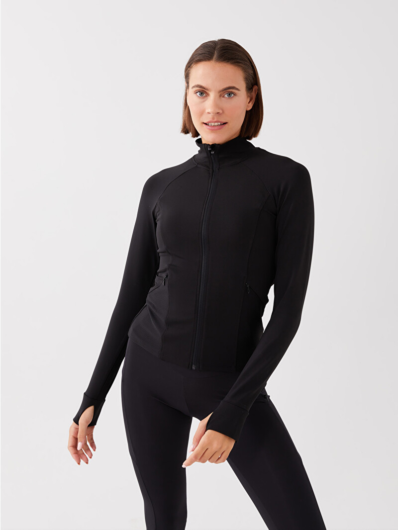 XSIDE ACTIVE Siyah Dik Yaka Kadın Spor Hırka - S32975Z8-CVL | LCW