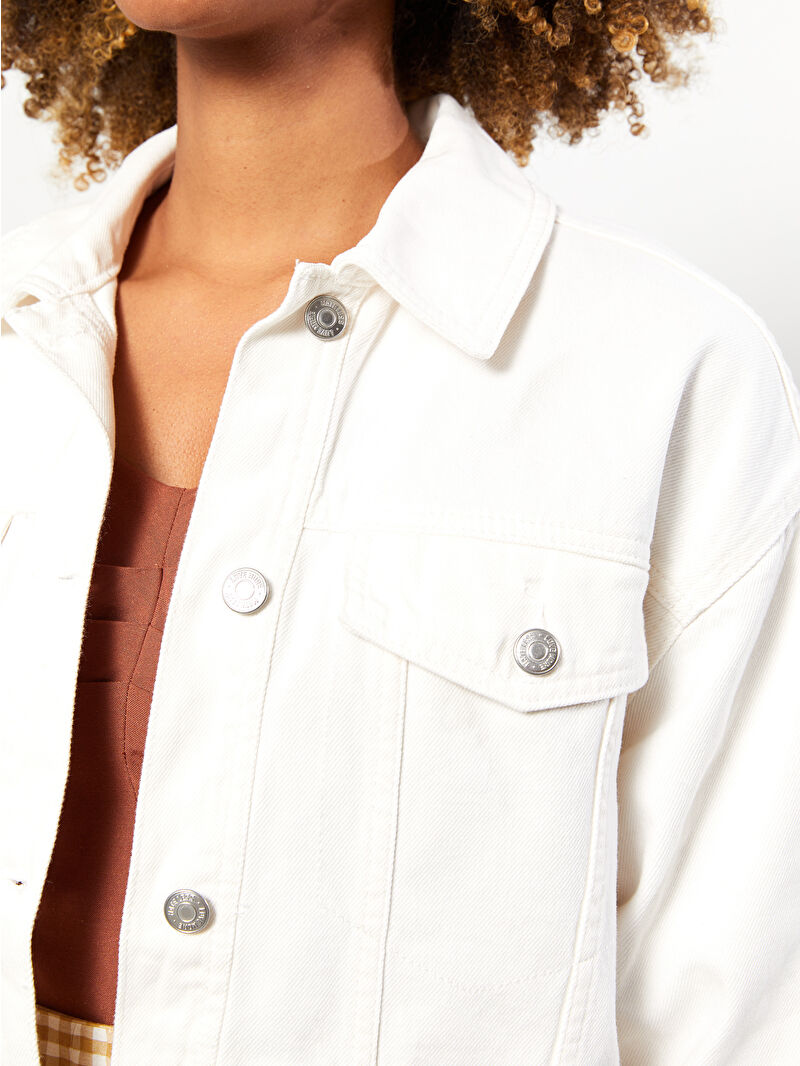 Twill Over Jacket アイボリー サイズ38 XSIDE Shirt Collar Twill Women's Jacket -S37152Z8-JA6 - LC
