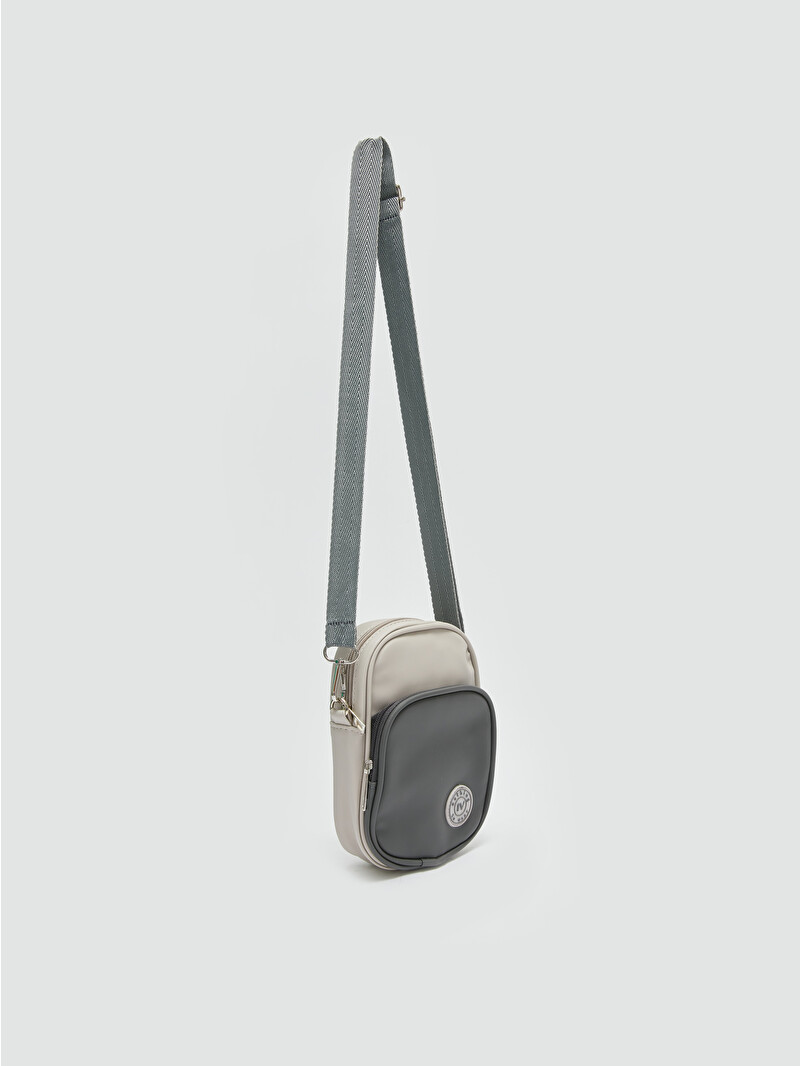 LCW ACCESSORIES Gri Renk Bloklu Kadın Telefon Çantası - S38667Z8