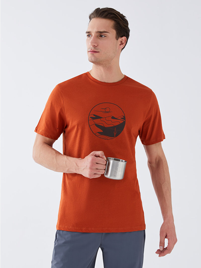 XSIDE Crew Neck Short Sleeve Printed Men's T-Shirt -S3CS88Z8