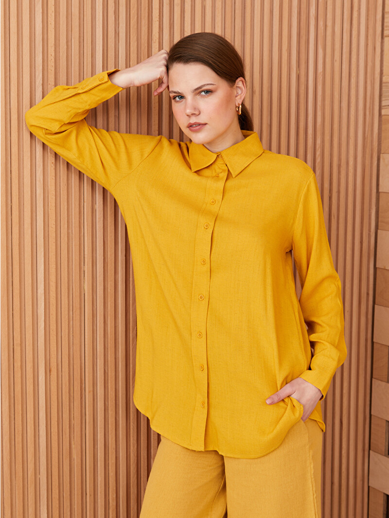 LCW Modest Plain Long Sleeve Women's Shirt Tunic - S3GT36Z8-V4Q