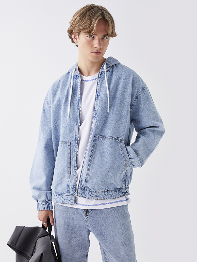 XSIDE Relaxed Fit Men's Denim Jacket - W34892Z8-311 - LC Waikiki