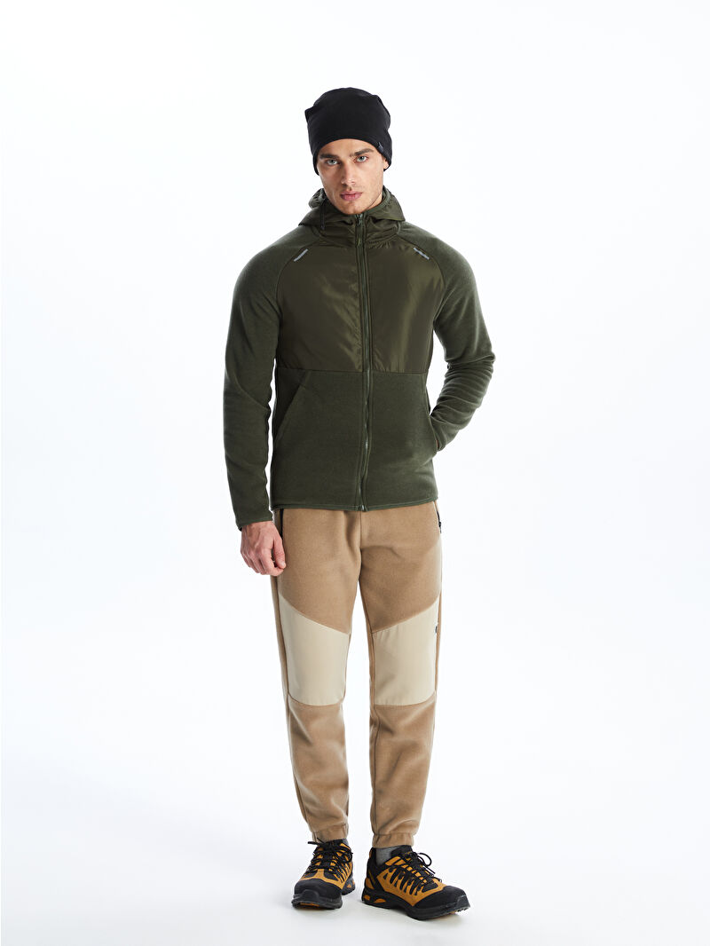 XSIDE ACTIVE Yeşil Kapüşonlu Uzun Kollu Erkek Fermuarlı Sweatshirt