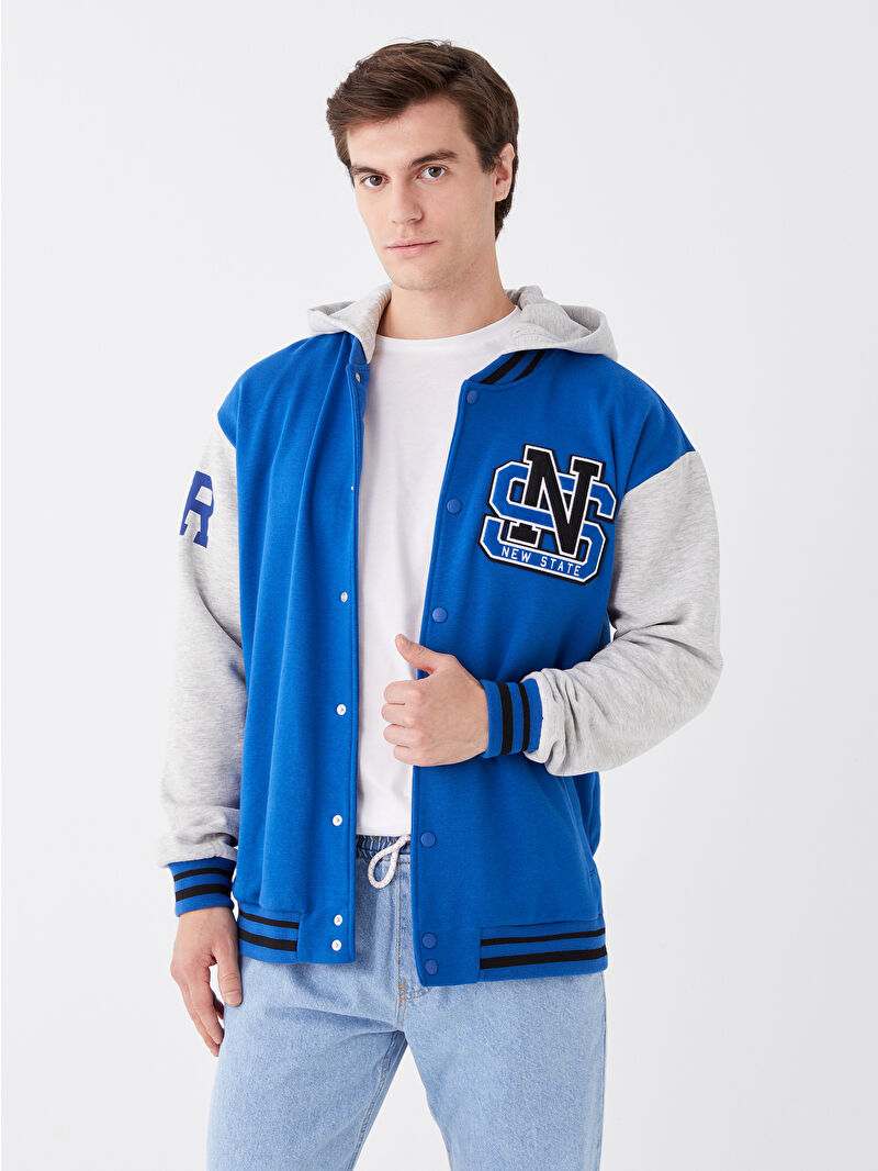 極美品　ADEAM　Varsity Jacket　42595　ネイビー　S All-Star Varsity Jacket [Blue/White]