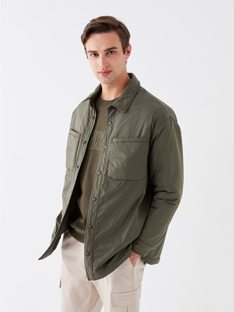 XSIDE Relaxed Fit Long Sleeve Men's Shirt Jacket -W3CV12Z8