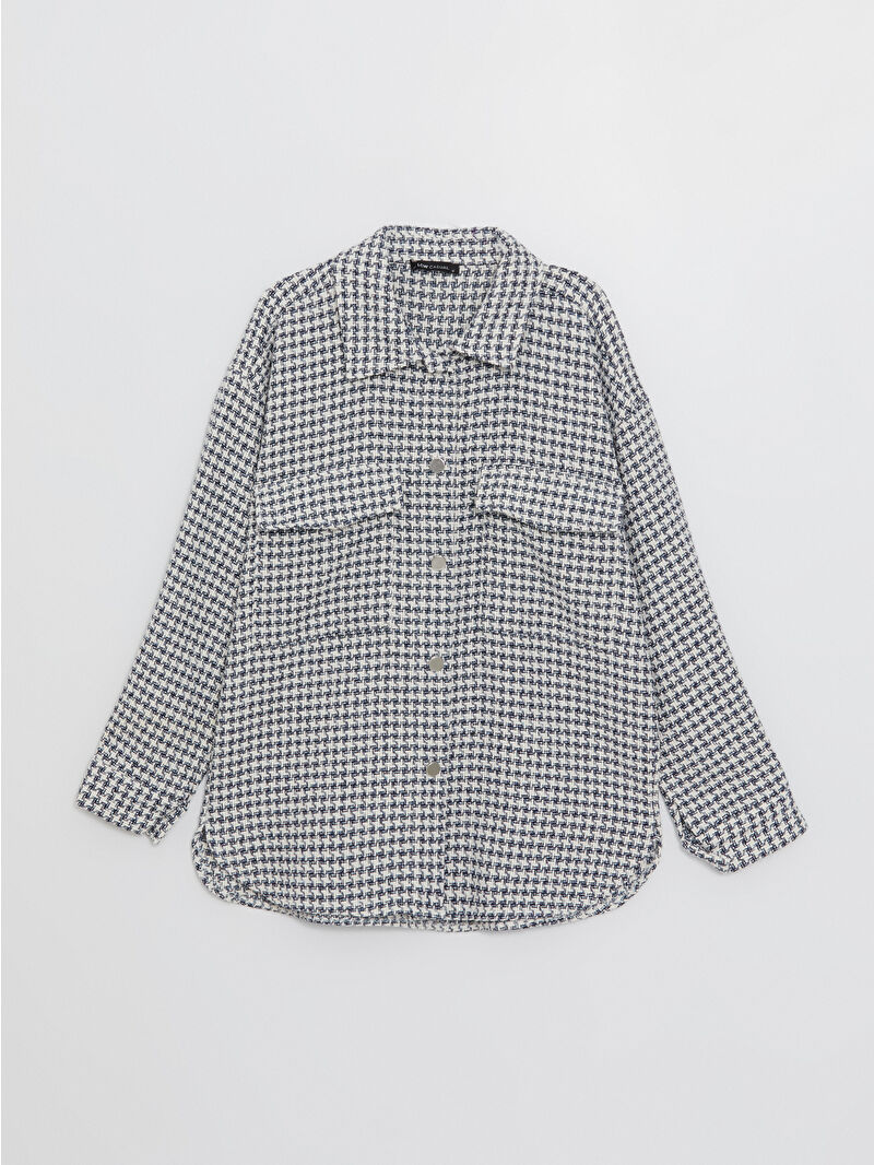 LCW Vision Patterned Oversize Women's Lumberjack Shirt