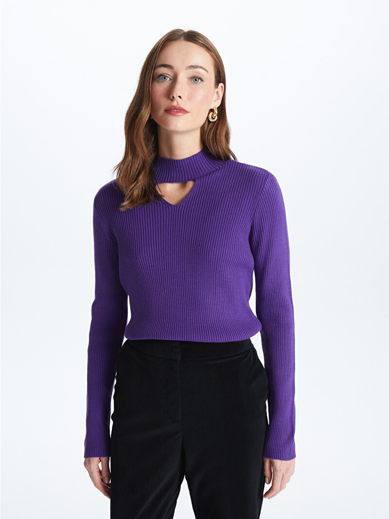 LCWAIKIKI Classic Half Turtleneck Window Detailed Long Sleeve