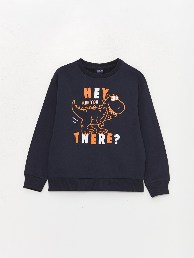 LCW ECO Crew Neck Printed Long Sleeve Boys' Sweatshirt - W3GP83Z4