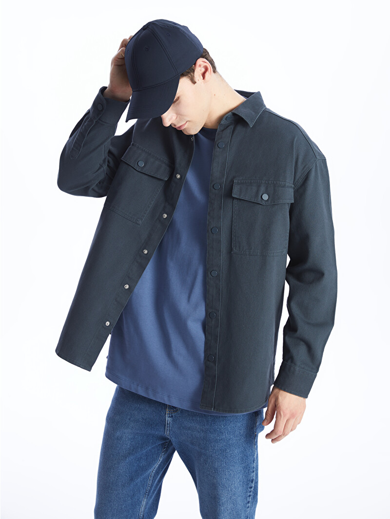 XSIDE Relaxed Fit Long Sleeve Men's Shirt Jacket - S42054Z8-SY6