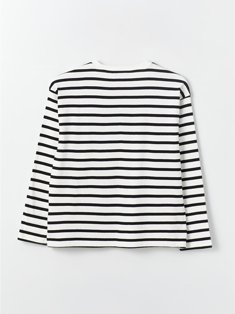 XSIDE Crew Neck Striped Long Sleeve Women's T-Shirt - S47719Z8-R9J