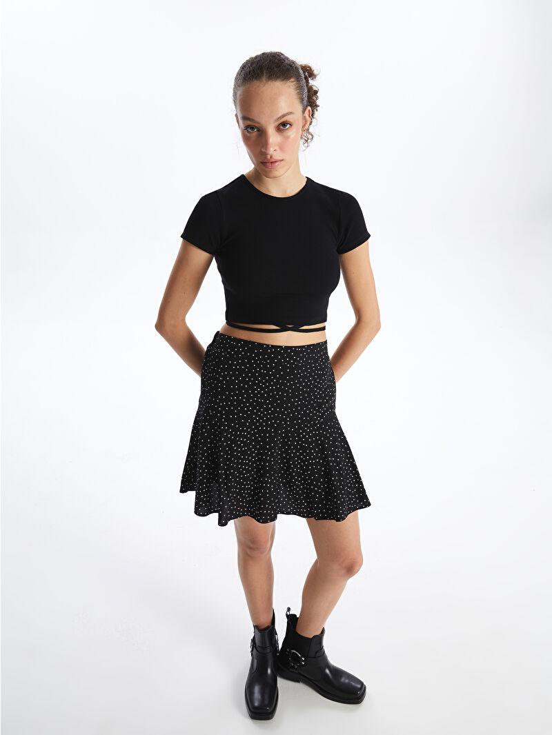 XSIDE Elastic Waist Floral Women's Skort -S49741Z8-CVL - LC