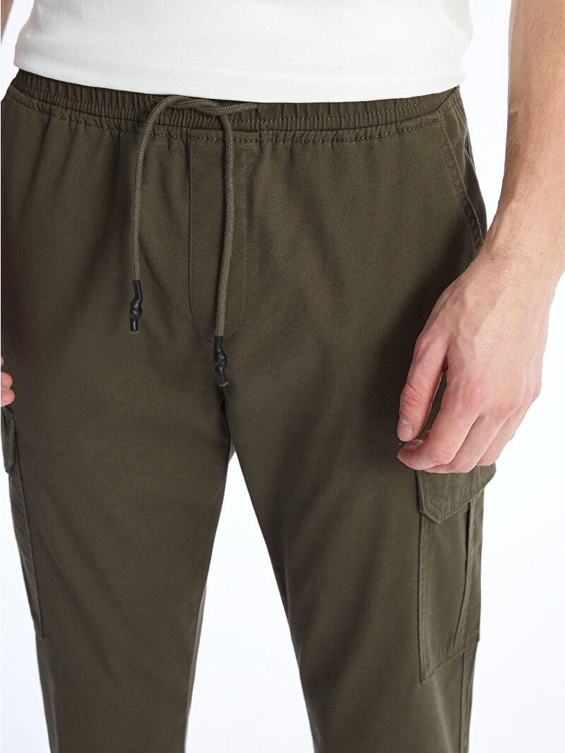 XSIDE Haki Slim Fit Gabardin Erkek Jogger Pantolon - S4AJ52Z8-SEM
