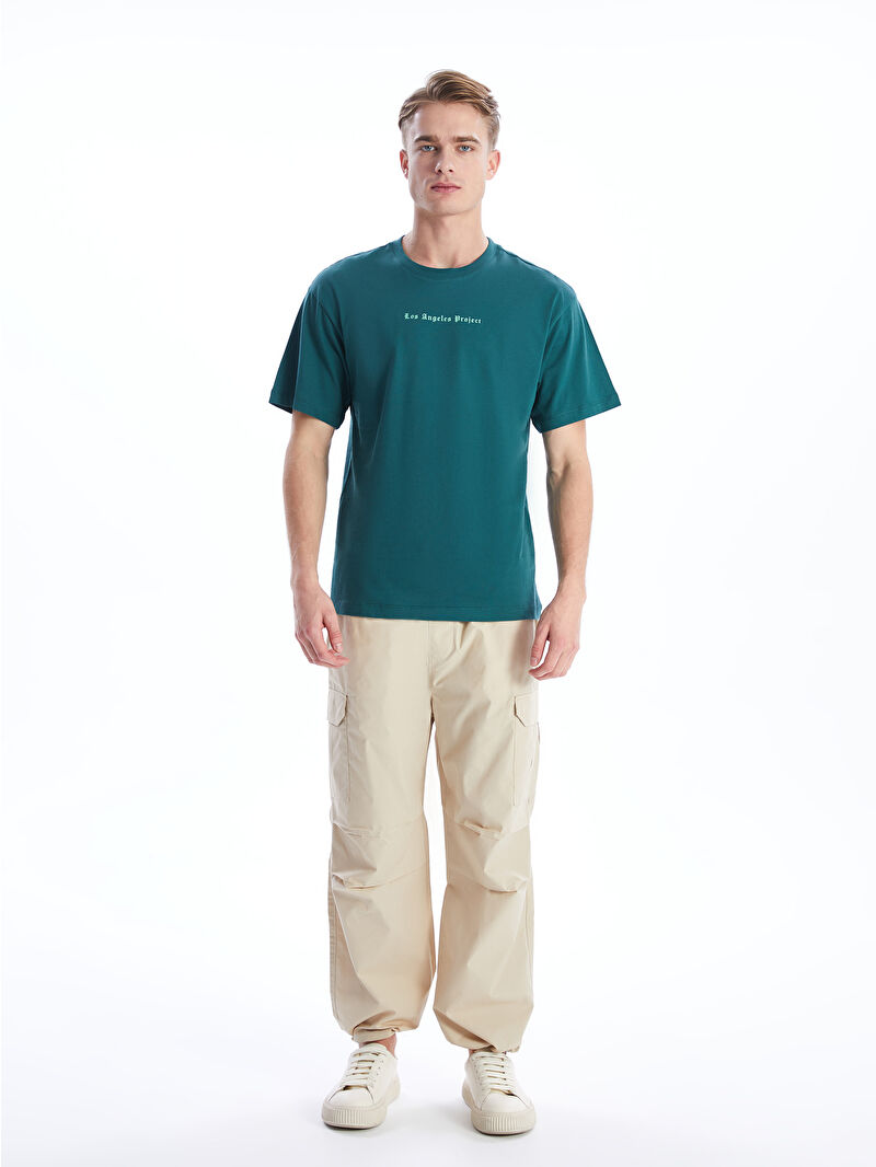 XSIDE Crew Neck Short Sleeve Printed Combed Cotton Men's T