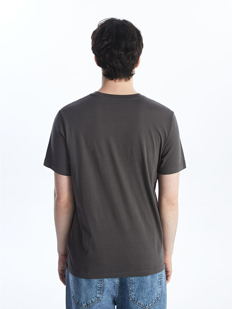 XSIDE Crew Neck Short Sleeve Printed Combed Cotton Men's T