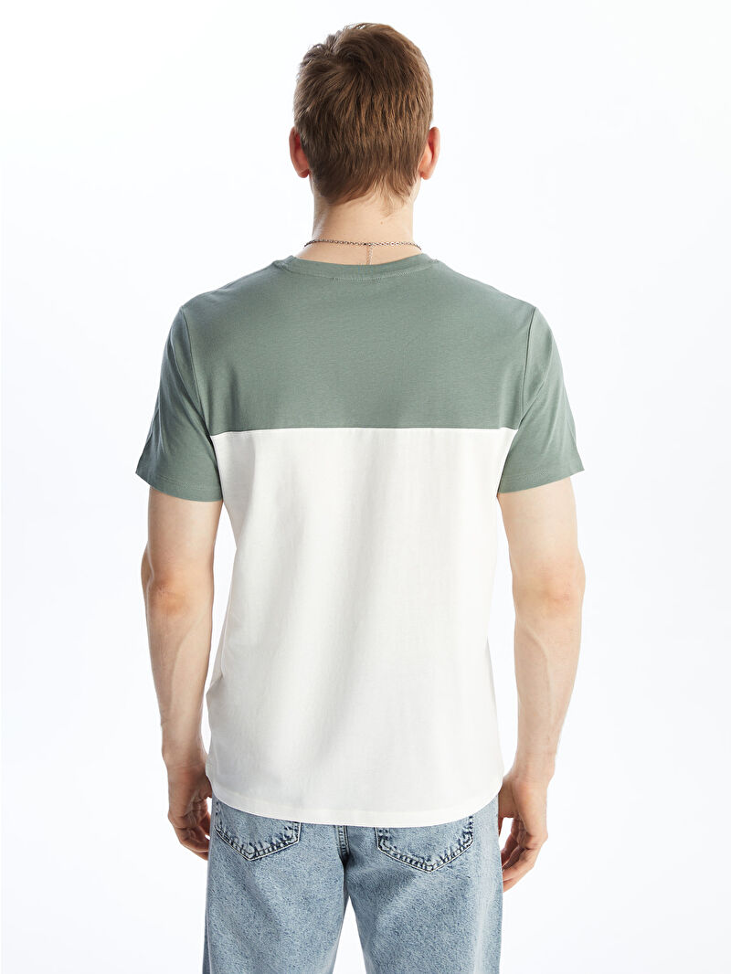 XSIDE Crew Neck Short Sleeve Color Block Jersey Men's T