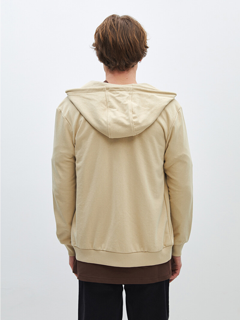 LCW Casual Hooded Long Sleeve Men's Zip-Up Sweatshirt - S4GK26Z8