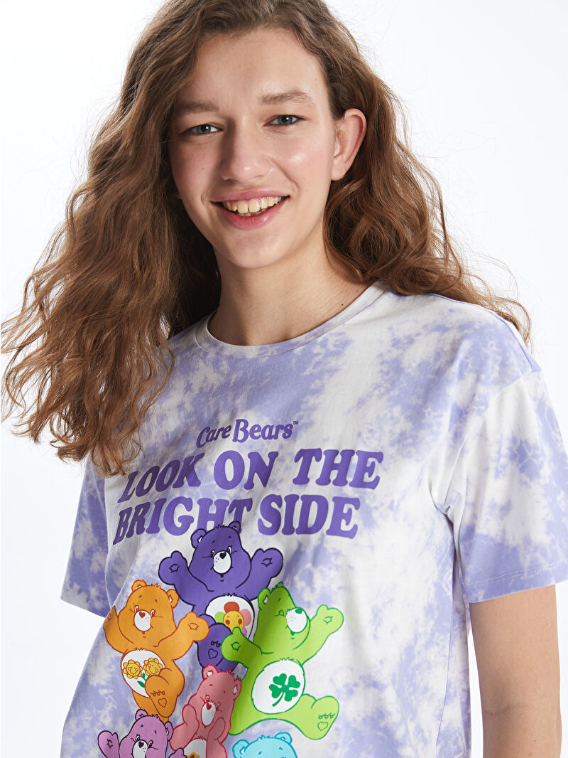 アイドル Bear Tee XSIDE Crew Neck Care Bears Printed Short Sleeve Women's T-Shirt