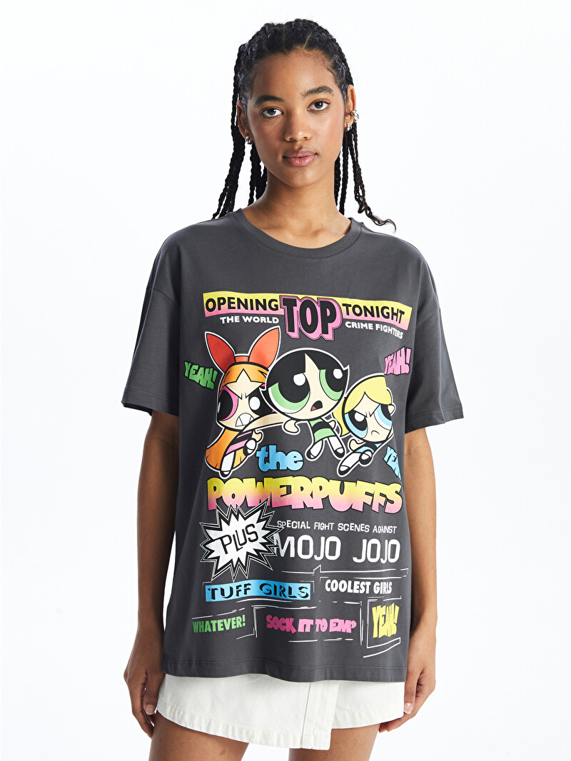 XSIDE Crew Neck Powerpuff Girls Printed Women's T-Shirt - S4HM80Z8