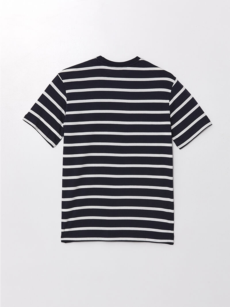 XSIDE Crew Neck Short Sleeve Striped Jersey Men's T-Shirt