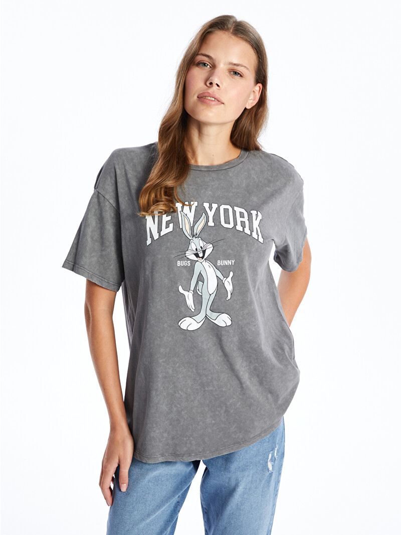 LCW Comfort Crew Neck Bugs Bunny Printed Women's T-Shirt