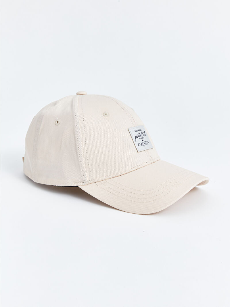 LCW ACCESSORIES Bej Yazı Nakışlı Kadın Kep Şapka - W48778Z8-CR8 | LCW