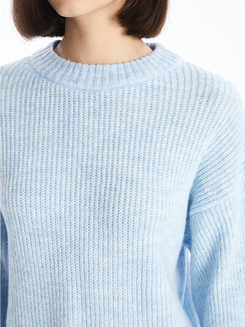 XSIDE Crew Neck Plain Long Sleeve Women's Knitwear Sweater