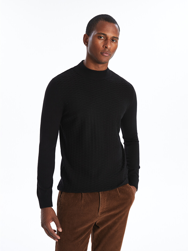 SOUTHBLUE Half Turtleneck Long Sleeve Men's Knitwear Sweater