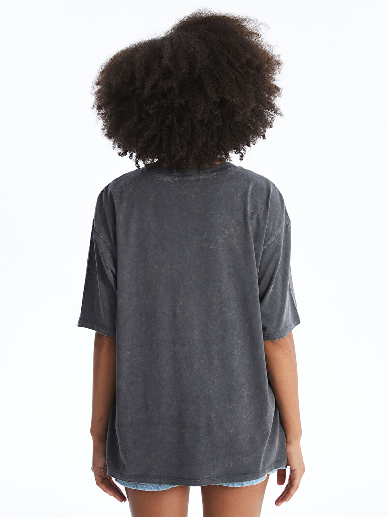 mikiページ XSIDE Crew Neck Mickey Mouse Printed Short Sleeve Oversize