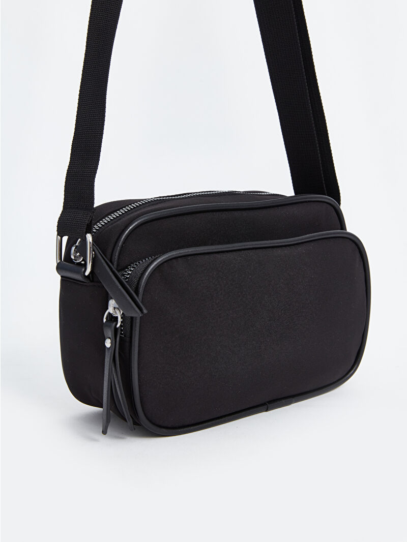 ショルダーバッグ・ポシェット ^LEATHERY^ Zippered shoulder bag BLACK LRBG3207BK EKHOU Women Shoulder Bags, Fashion Saddle Shoulder Crossbody